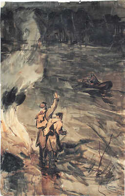 Алексеев Михаил Юрьевич, Строганова Надежда Сергеевна. Иллюстрация к кн.: Паустовский К.Г. Золотой линь. М.: Советская Россия, 1962 